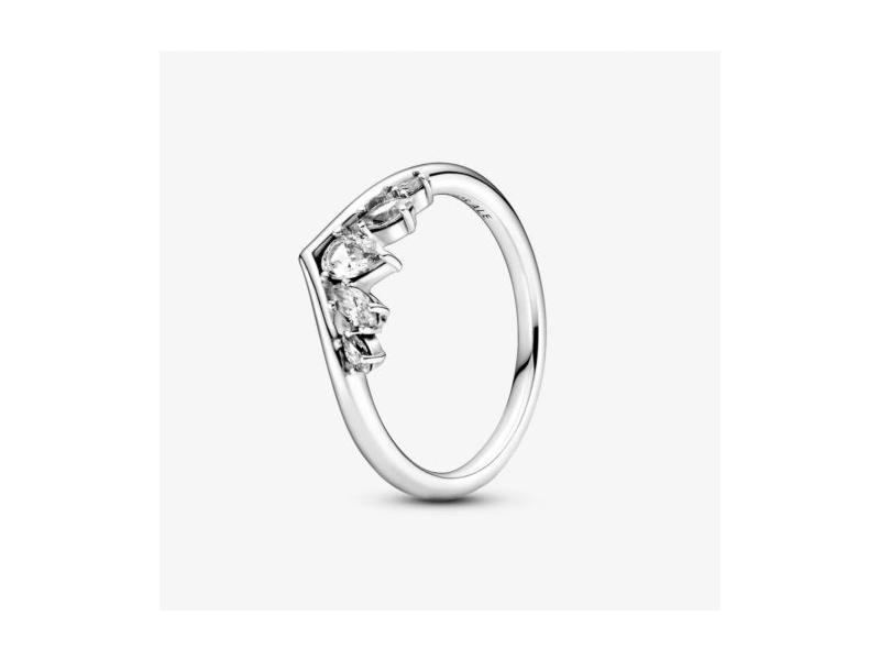Pandora Anello Chevron Pandora Scintillante con Pietre con Taglio a Goccia e Marquise art.199109C01